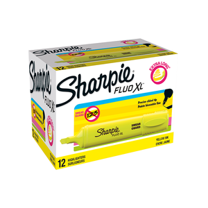 Sharpie Fluo XL Highlighter Yellow - Box of 12
